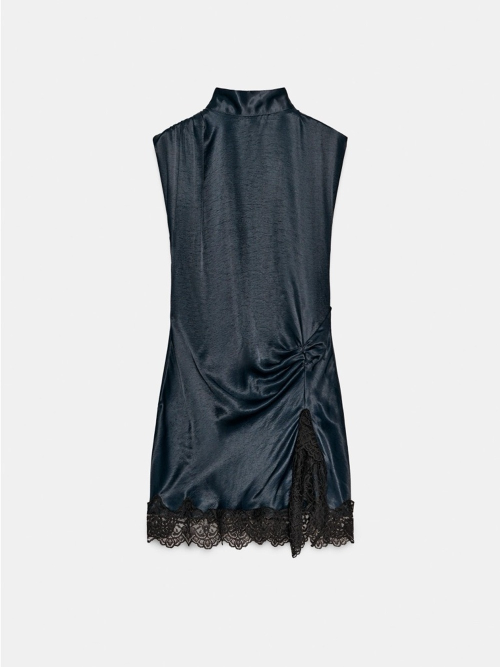 Zara combination satin effect lace dress
